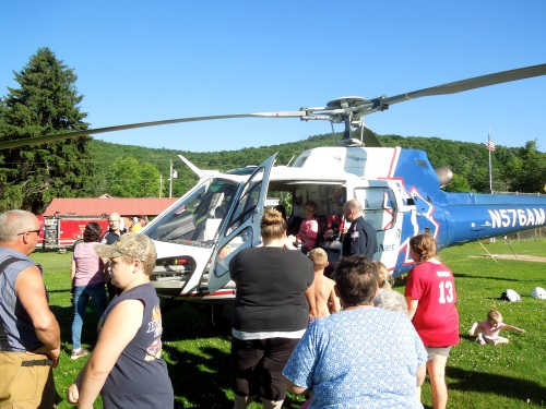 Life Net helicopter at Shaner Field